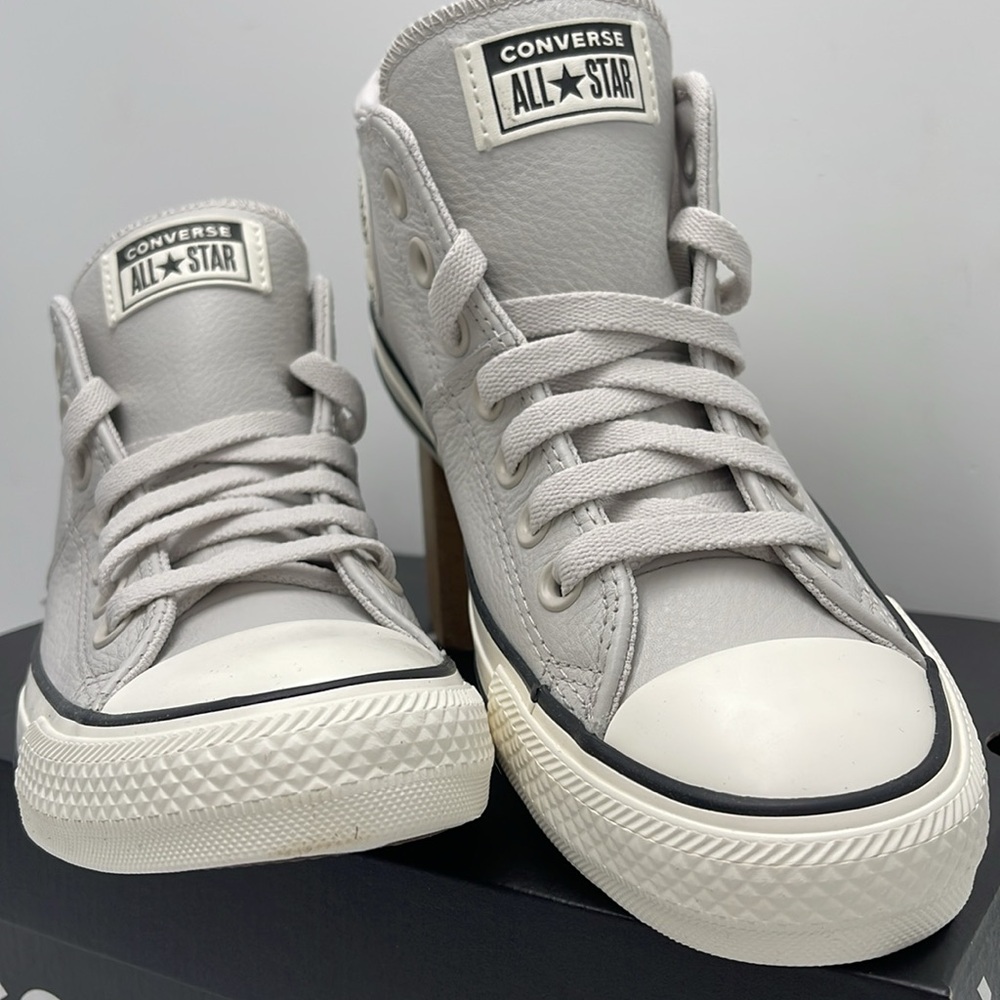 Converse Women's Chuck Taylor All Star High Top Sneakers - Light Gray - Picture 7 of 16